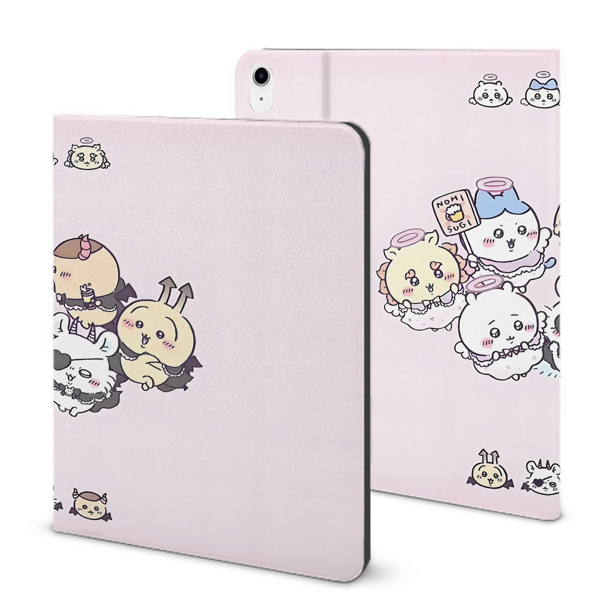 （画像用） ちいかわ Chii-kawa IPad ケース ブック型 PUレザー TPU 耐衝撃 軽量 薄型 ペン収納なし 全面保護 IPad 各モデル対応